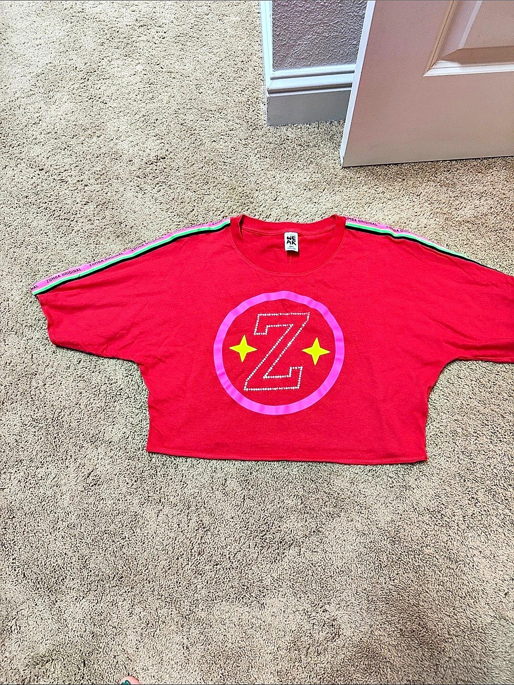 Zumba Swarovski collection Short Sleeve Top in Red